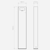 Borne accessoire Mori Bollard 750 pour applique Mori 140 d'Astro Lighting - dimensions