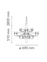 Dimension Lustre 2097/18 de flos Valente Design Gino Sarfatti