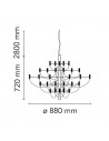 Dimension Lustre 2097/30 de flos Valente Design Gino Sarfatti
