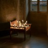 Lustre 2097/18 blanc mat de flos Valente Design Gino Sarfatti - éclairée