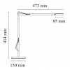 Dimension lampe de table Kelvin Edge Base Flos Valente Design