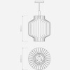 Dimensions suspension Toro - Astro lighting - finition verre transparent