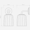 Dimensions applique murale Veo Lantern - Astro lighting