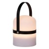 Lampe de table sans fil LITTLE JOE noir - Lucide - Valente Design - éclairée
