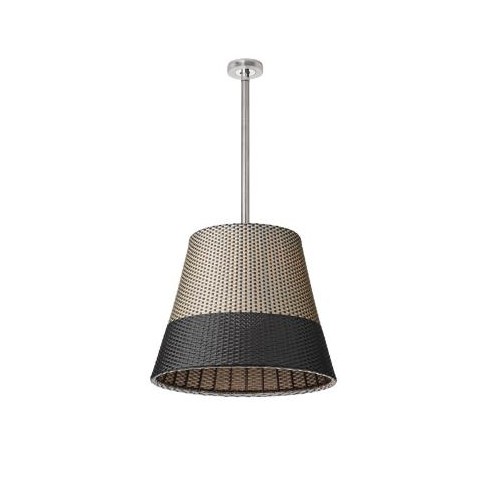 Éclairage avec la suspension Romeo C3 Outdoor H71cm grise/noire de la marque Flos faite par Philippe Starck pour Valente Design