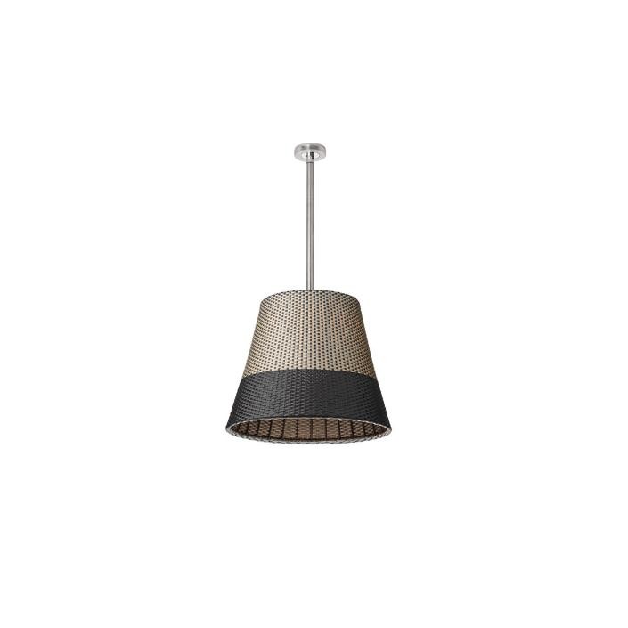 Éclairage avec la suspension Romeo C3 Outdoor H71cm grise/noire de la marque Flos faite par Philippe Starck pour Valente Design