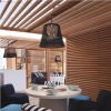 Éclairage avec la suspension Romeo C3 Outdoor H71cm noire de la marque Flos faite par Philippe Starck pour Valente Design