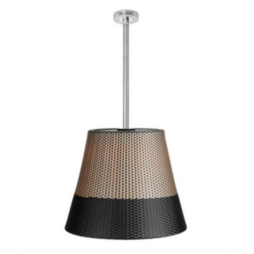 Suspension Romeo C3 Outdoor H91cm grise/noire de la marque Flos faite par Philippe Starck pour Valente Design