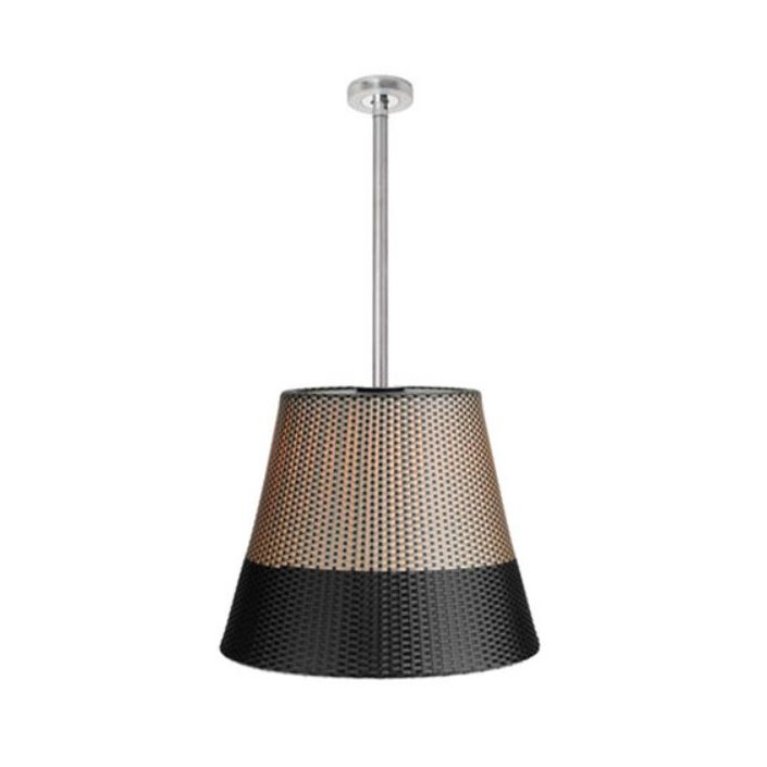 Suspension Romeo C3 Outdoor H91cm grise/noire de la marque Flos faite par Philippe Starck pour Valente Design