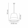 Schéma de la suspension Romeo C3 Outdoor H91cm design de la marque Flos faite par Philippe Starck pour Valente Design