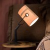 Lampe de table Fork structure anthracite abat-jour ivoire Diesel Living Lodes Valente Design sur table de nuit