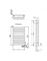 Schéma  sèche serviettes électrique Dory 450W finition blanche