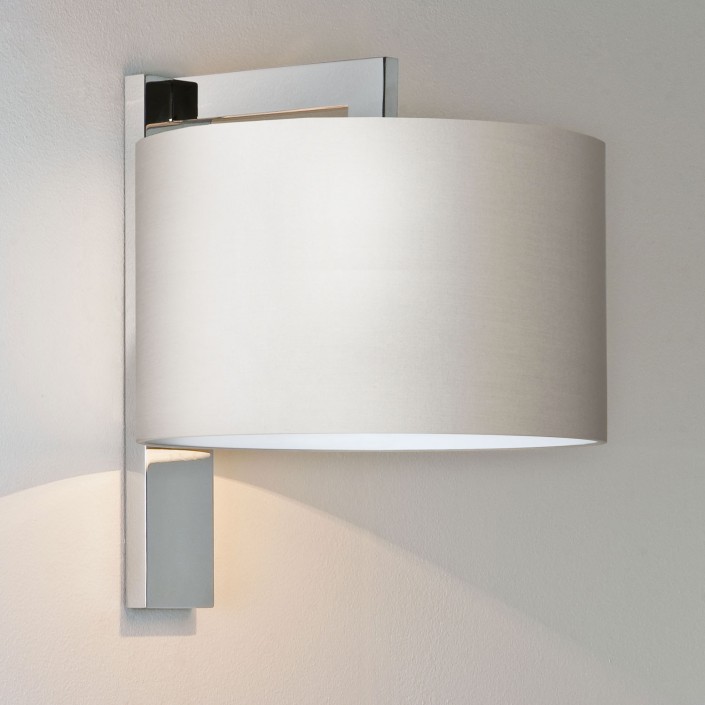 Applique Ravello finition chrome et abat jour gris astro lighting