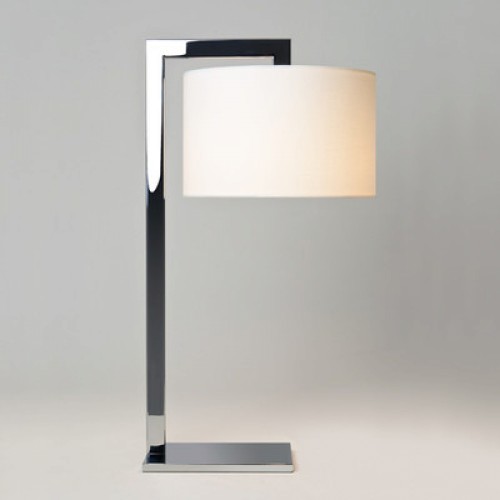 lampe de table ravello chrome et abat-jour blanc astro lighting Valente Design