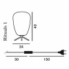 dimensions Lampe de table Rituals 1 foscarini Valente Design