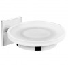 Porte savon mural verre à coller Duo Square par Bath+