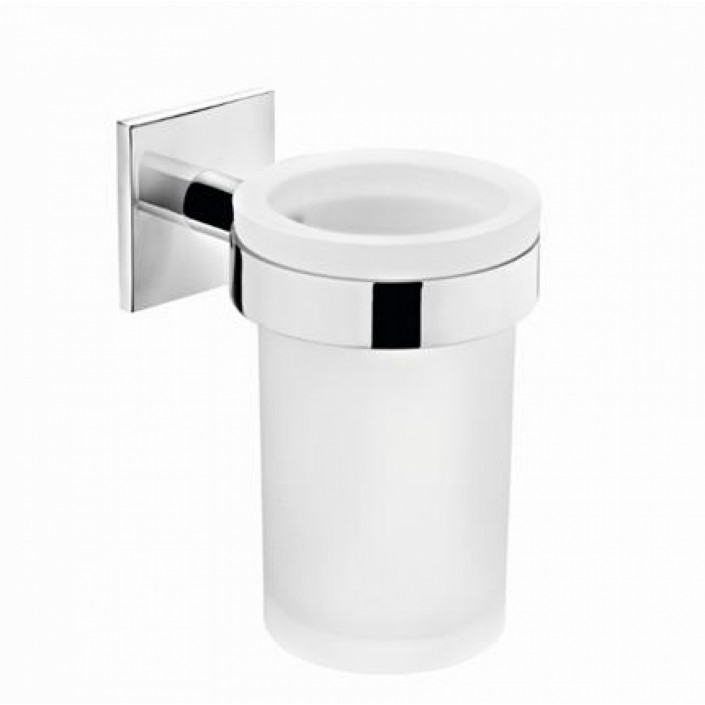 Porte brosse à dents verre à coller Duo Square par Bath+