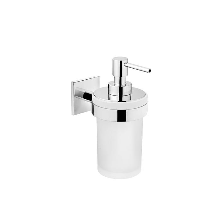 Distributeur de savon liquide verre à coller Duo Square par Bath+
