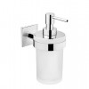 Distributeur de savon liquide verre à coller Duo Square par Bath+