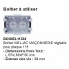 Boitier à utiliser pour plaque Rectangulaire Habillage Thermostat Nickel Brossé MELJAC - Valente Design