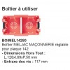 Boitier à utiliser pour plaque Rectangulaire RJ45 & TV - FM Champagne MELJAC - Valente Design
