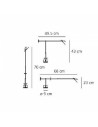 Lampe de table  Artemide Tizio micro plan et schéma