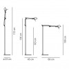 Lampadaire  Artemide  Tolomeo Micro Terra plan dimensions