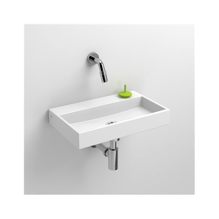Lave mains 38 cm sans percement Mini Wash Me en céramique blanche pour la marque Clou