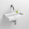 Lave mains 38 cm sans percement Mini Wash Me en céramique blanche pour la marque Clou