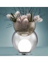 Lampe de table Giova Large chrome Fontana Arte Gae Aulenti Valente Design avec bouquet