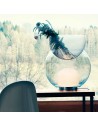 Lampe de table Giova Large chrome Fontana Arte Gae Aulenti Valente Design fleurs sèches