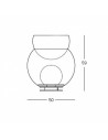 Dimension Lampe de table Giova Large Fontana Arte Gae Aulenti Valente Design