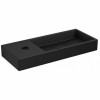 Lave mains 45 cm Mini Wash Me percement à gauche en céramique noir mat pour la marque Clou