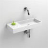 Lave mains 45 cm sans percement Mini Wash percement à gauche en céramique blanc pour la marque Clou