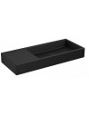 Lave mains 45 cm sans percement Mini Wash Me  percement à gauche en céramique noir mat pour la marque Clou