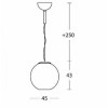 Suspension Globo Di Luce grand modèle plan Fontana Arte