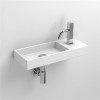 Lave mains 45 cm Mini Wash Me percement à droite en céramique blanche pour la marque Clou