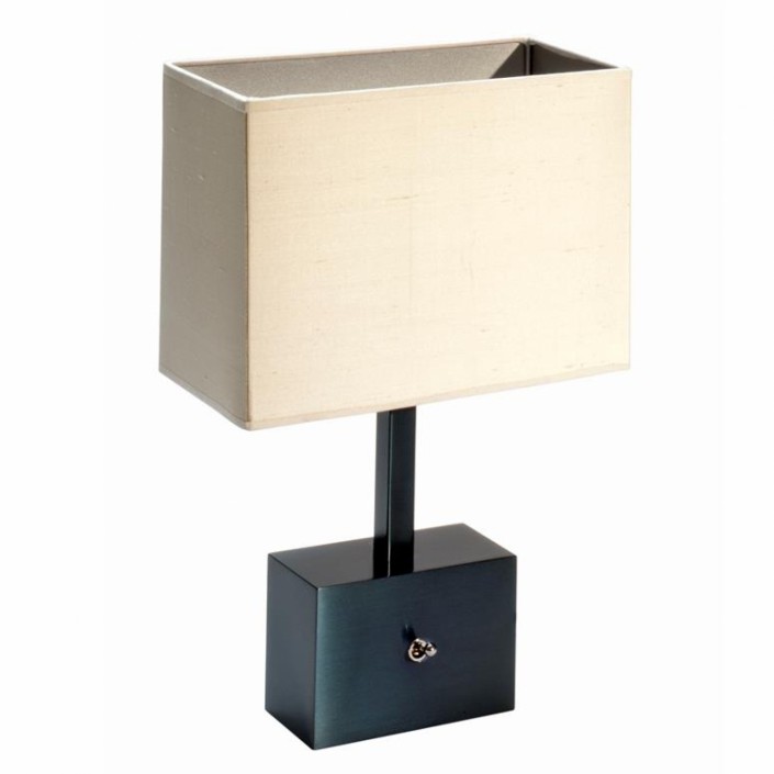 Lampe de table Opéra  Canon de fusil anthracite MELJAC  longueur de 22 cm et une largeur de 11 cm par une hauteur de 34 cm