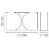 Dimension applique Foglio Flos Valente Design Tobia Scarpa