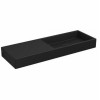 Lave mains 56 cm sans percement Mini Wash Me percement à gauche en céramique noir mat pour la marque Clou