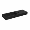 Lave mains 56 cm Mini Wash Me percement à droite en céramique noir mat pour la marque Clou