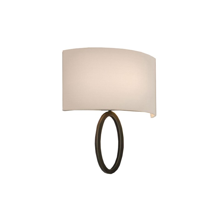 Applique lima bronze et abat-jour  tissus blanc Astro Lighting - 60W halogène