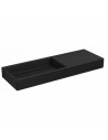 Lave mains 56 cm sans percement Mini Wash Me percement à droite en céramique noir mat pour la marque Clou