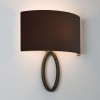 Lumière indirecte. Applique murale Lima bronze abat-jour noir Astro Lighting - Halogène 60W