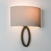 applique lima tissu bronze tissu abat-jour  huître  Astro Lighting