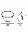 Dimension applique Aplomb Foscarini - Valente Design