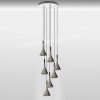 Suspensions Aplomb 7 lampes gris en bouquet Foscarini - Valente Design