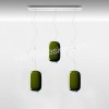 Suspension Chouchin Mini 2 vert Foscarini  - Valente Design - composition triple