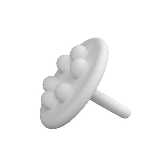Bouchon Mini Wash Me blanc réalisé en silicone pour la marque Clou