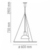 Suspension ronde verre plan Flos